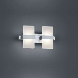Φωτιστικό Τοίχου-Απλίκα Led Platon 2x430Lm 30x18x11cm Brushed Aluminium-White 274670205 Trio Lightin Αλουμίνιο