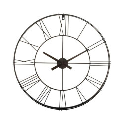 Ρολόι Τοίχου 07.166977A Φ70cm Black Μέταλλο
