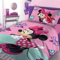 Σεντόνια Παιδικά Σετ 3τμχ Disney Minnie 753 Digital Print DimCol Μονό 160x240cm 100% Βαμβάκι