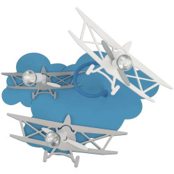 Φωτιστικό Τοίχου Παιδικό Plane III 6904 Blue-Grey Nowodvorski Πλαστικό