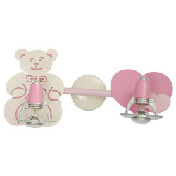 Φωτιστικό Τοίχου Παιδικό Honey II 3657 Pink-Ecru Nowodvorski Μέταλλο,Πλαστικό