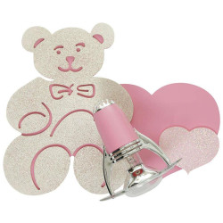 Φωτιστικό Τοίχου Παιδικό Honey I 3656 Pink-Ecru Nowodvorski Μέταλλο,Πλαστικό