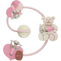 Φωτιστικό Οροφής Παιδικό Honey III 3660 Pink-Ecru Nowodvorski Μέταλλο,Πλαστικό