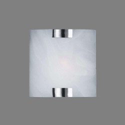 Φωτιστικό Τοίχου-Απλίκα Marta 20x20x8,5cm Chrome-White 2523011-01 Trio Lighting Μέταλλο,Γυαλί