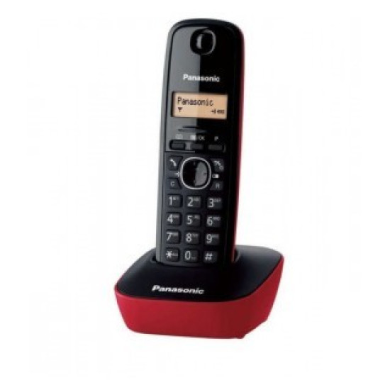 Panasonic KX-TG1611 Ψηφιακό Ασύρματο Τηλέφωνο Μαύρο/Κόκκινο