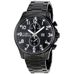 Invicta II Collection Black Dial Black Ion-Plated Men's Watch 0383