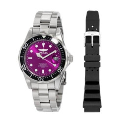 Invicta Pro Diver Quartz Purple Dial Unisex Watch 10668