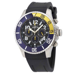 Invicta Pro Diver Black Carbon Fiber Dial Black Polyurethane Men's Watch 13728