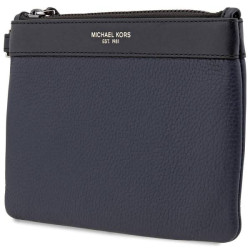 Michael Kors Men's Blue Leather Small Travel Pouch