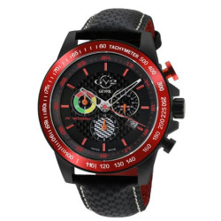 GV2 by Gevril Scuderia Chronograph Tachymeter Black Dial Men's Watch 9925