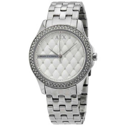 Armani Exchange Lady Hamilton Silver Quilted Dial Ladies Watch AX5215
