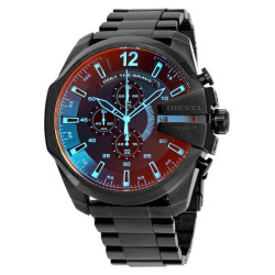 Diesel Mega Chief Black Ion-plated Stainless Steel Men's Watch Ανδρικό Ρολόι DZ4318