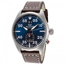 Glycine Airpilot Dual Time Chronograph Quartz Blue Dial Men's Watch GL0365