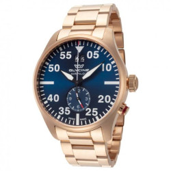 Glycine Airpilot Dual Time Chronograph Quartz Blue Dial Men's Watch GL0368