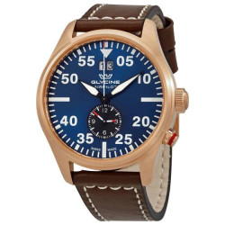 Glycine Airpilot Dual Quartz Blue Dial Men's Watch GL0369