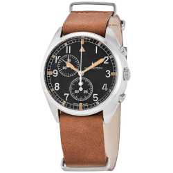 Hamilton Khaki Pilot Pioneer Chronograph Quartz Black Dial Men's Watch H76522531