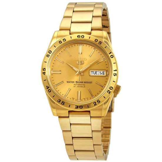Seiko Series 5 Automatic Gold Dial Watch SNKE06K1S