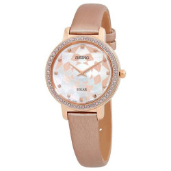 Seiko Crystal Mother of Pearl Dial Ladies Watch SUP456P1