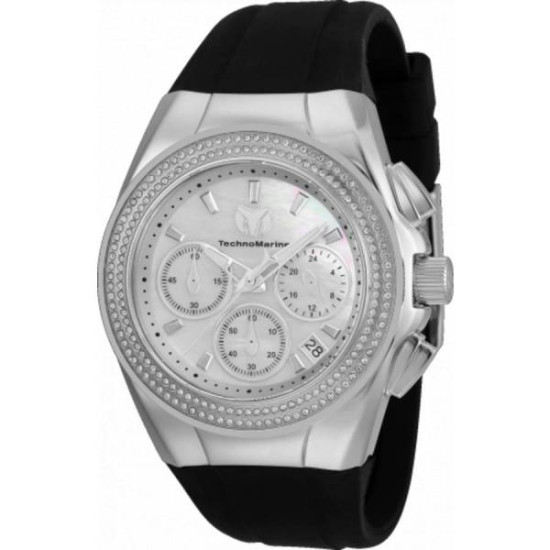Technomarine Cruise Diva Pave Chronograph White Dial Watch TM-120039