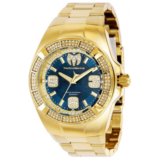 Technomarine Cruise Glitz Quartz Crystal Blue Dial Men's Watch TM-121110