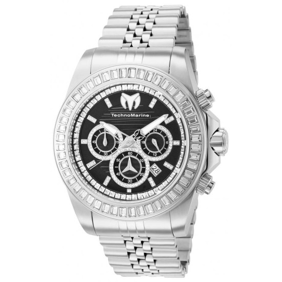 Technomarine Manta Ray Chronograph Quartz Crystal Black Dial Men's Watch TM-221000