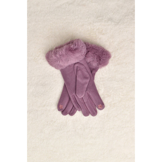 Γυναικεία γάντια με γούνα