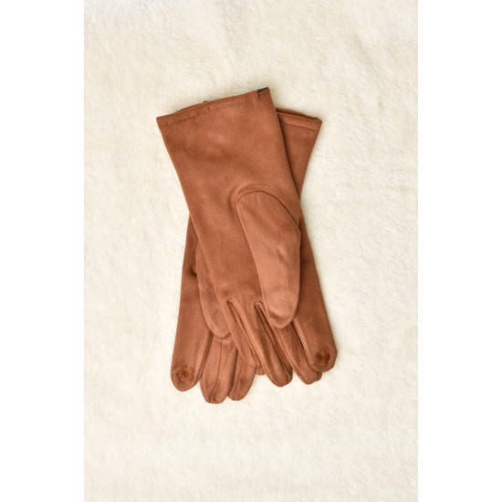 Γυναικεία γάντια βελούδινα με κουμπία 