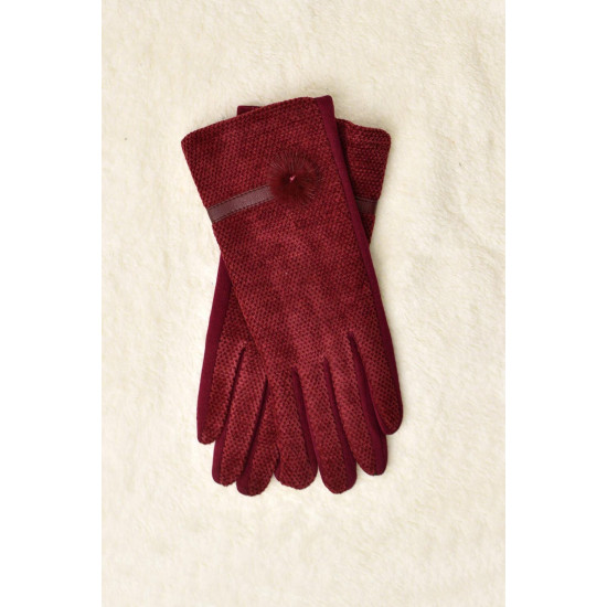 Γυναικεία γάντια με φουντάκι