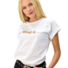 T-shirt με τύπωμα my mind is...