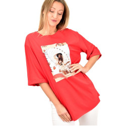 Γυναικεία μπλούζα με τύπωμα oversized