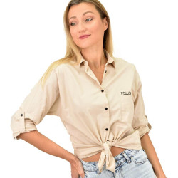 Γυναικείο πουκάμισο με στάμπα Follow your style