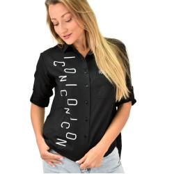 Γυναικείο πουκάμισο με στάμπα Icon