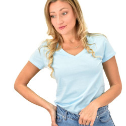Γυναικεία μπλούζα με V ανοιχτή λαιμόκομψη