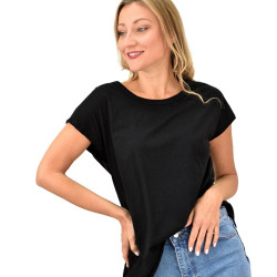 Γυναικεία μπλούζα με στρογγυλή ανοιχτή λαιμόκομψη
