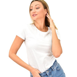 Γυναικεία μπλούζα με στρογγυλή λαιμόκομψη
