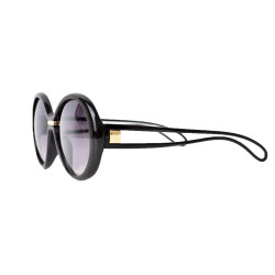 Γυναικεία γυαλιά ηλίου με στρογγυλό δίχρωμο σκελετό