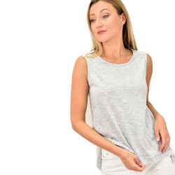 Γυναικεία αμάνικη μπλούζα με στρογγυλή λαιμόκοψη