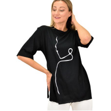 T-shirt με τύπωμα γυναικεία φιγούρα