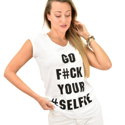 Γυναικεία μπλούζα Go f#ck your #selfie