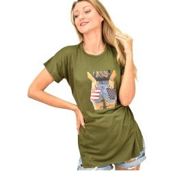 Γυναικεία oversized μπλούζα Denim