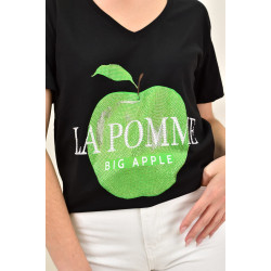 Γυναικείο T-shirt με τύπωμα BIG APPLE