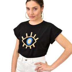Γυναικείο T-shirt με στάμπα μάτι
