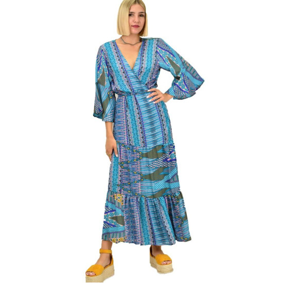 Γυναικείο μεταξωτό φόρεμα boho