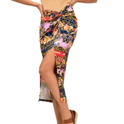 Γυναικεία φούστα midi με κόμπο