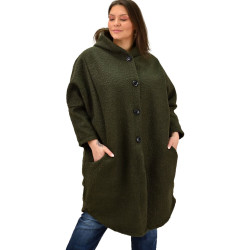 Γυναικείο παλτό μπουκλέ oversized