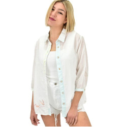 Γυναικείο πουκάμισο με κεντητές λεπτομέρειες