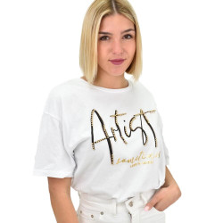 Γυναικείο T-shirt με στρας Artist