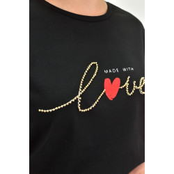 Γυναικείο T-shirt με στρας Love