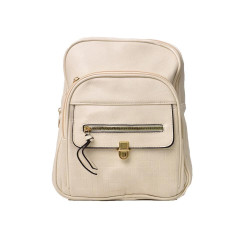 Γυναικεία τσάντα backpack με διακοσμητικό χρυσό κουμπί