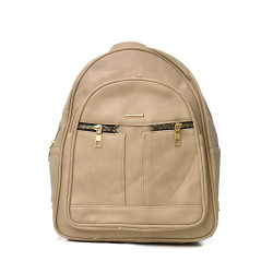 Γυναικεία τσάντα backpack με χρυσά φερμουάρ